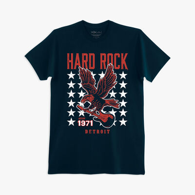 Americana Eagle Guitar Tee in Navy