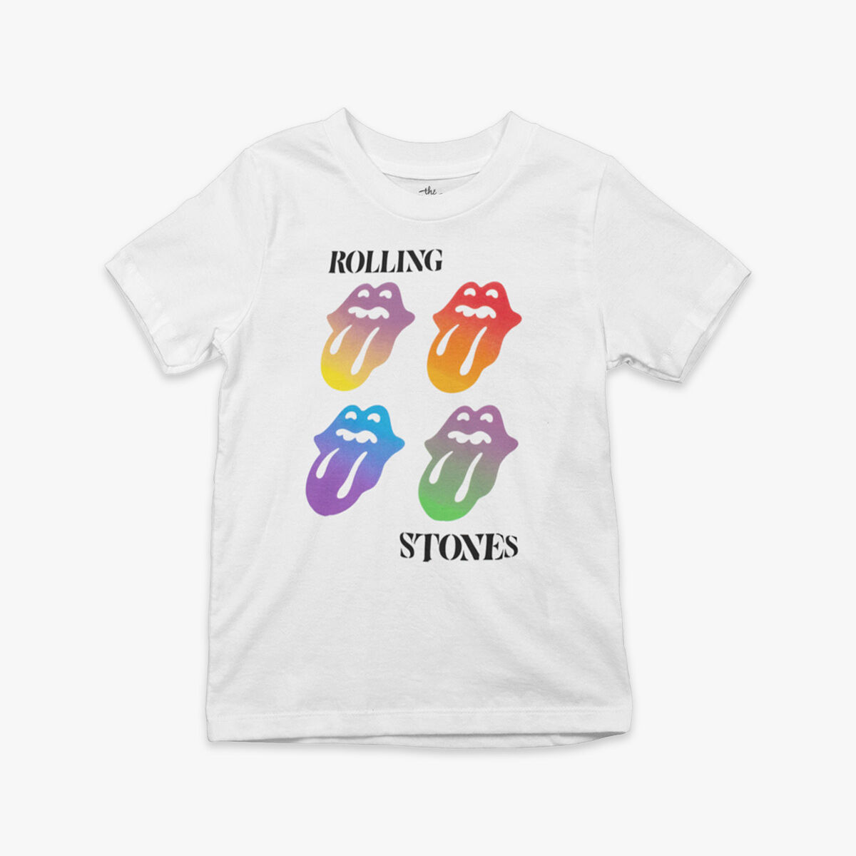 Rolling Stones Multi Color Youth White Tee Online Rock Shop