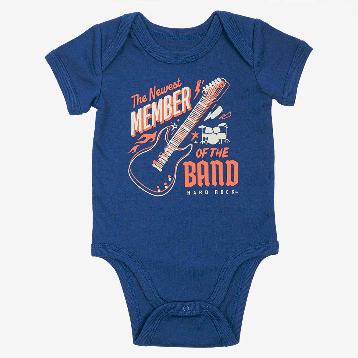 Rock Kids Baby Onesie in Navy with Band Member Design