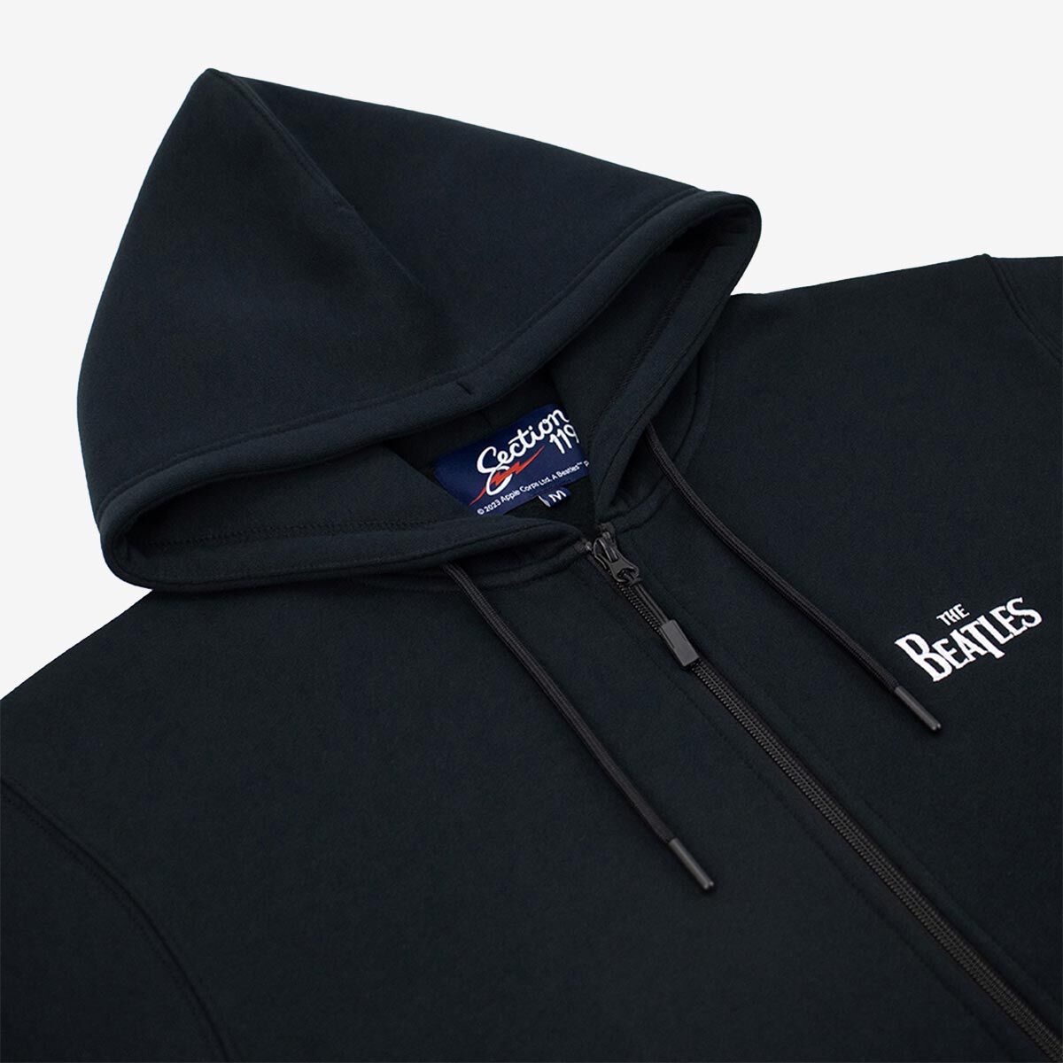 The Beatles Premium Logo Zip-Up Hoodie in Black | Online