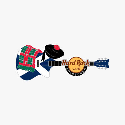 Edinburgh Flag Over Guitar Pin