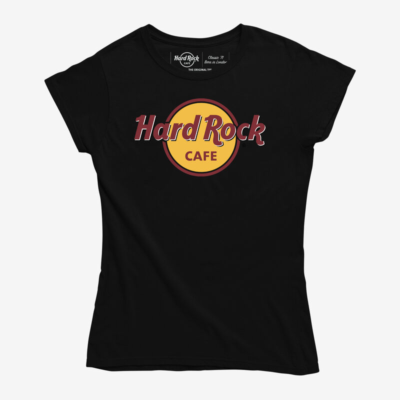 Women's Black Classic Logo Tee image number 4