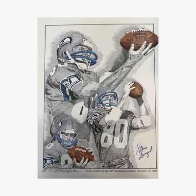 Steve Largent Signed Lithograph Number 1 of 75