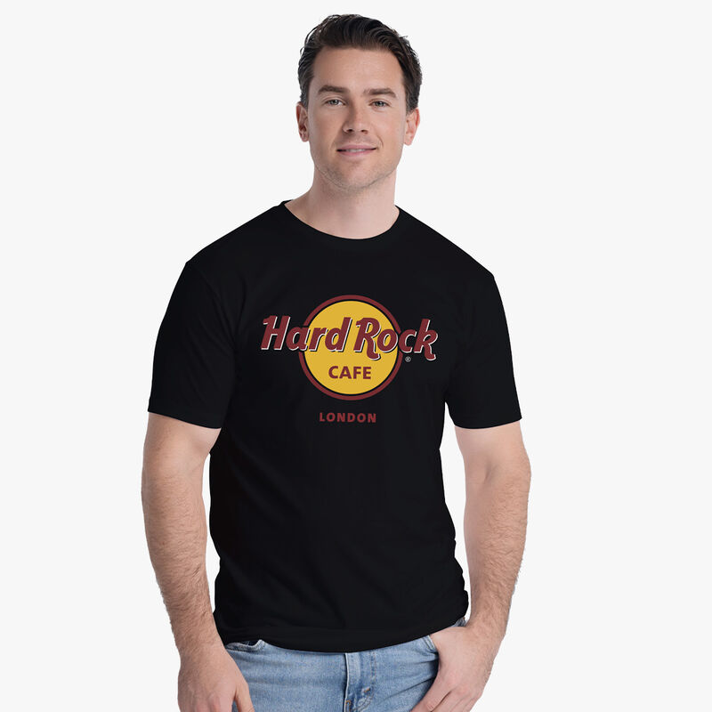Men's Black Classic Hard Rock Logo Tee Online Rock Shop