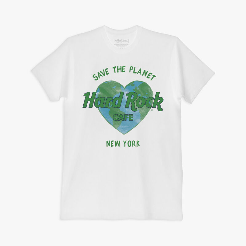 Hard Rock Adult Fit Save the Planet Heart Tee in White | Online