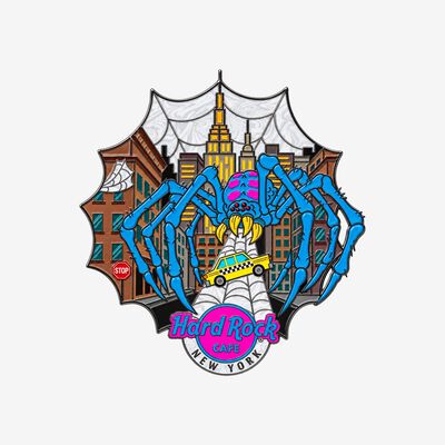 Collectible New York City Spider Web Skyline Pin