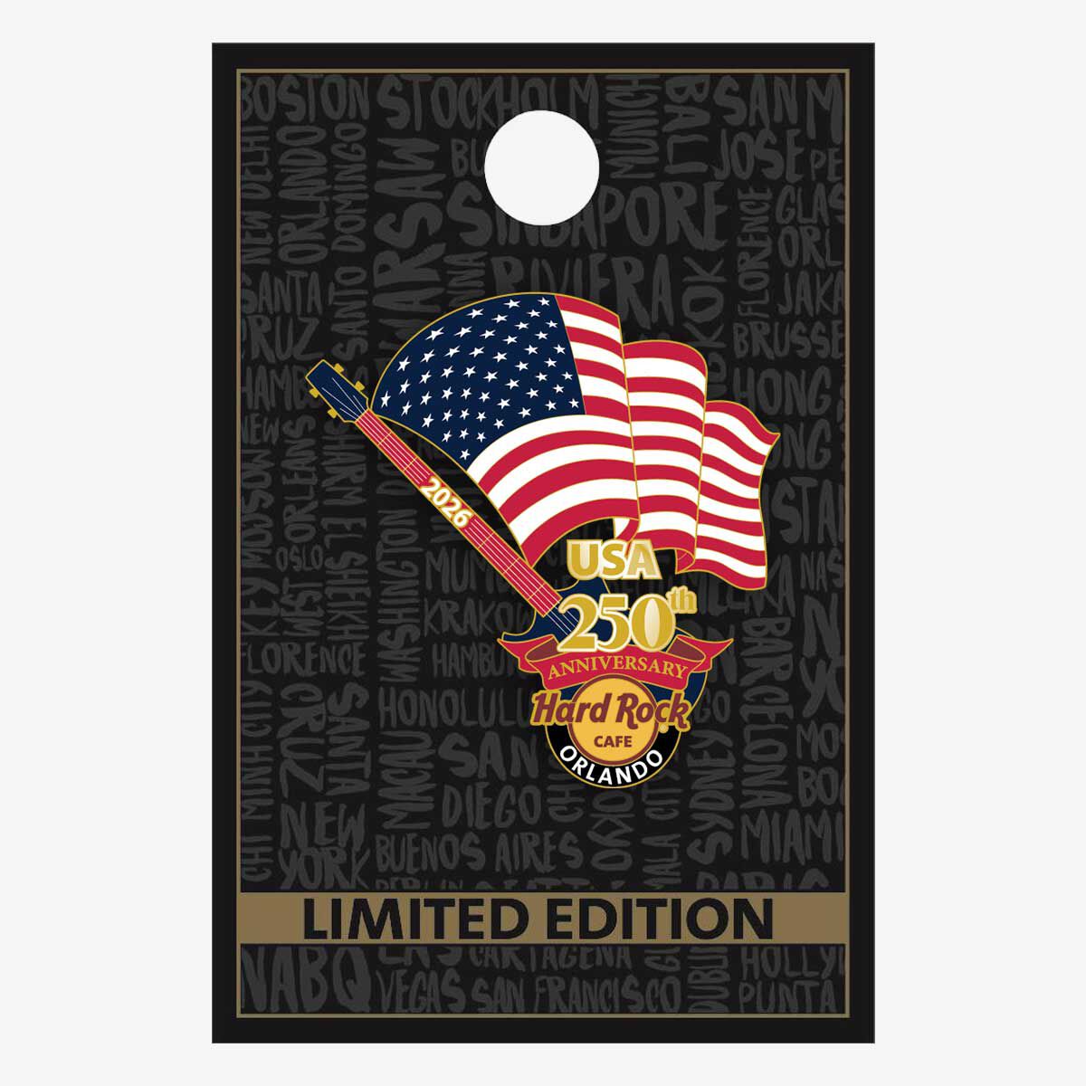 Hard Rock 250th Anniversary Waving Flag Limited Edition Pin