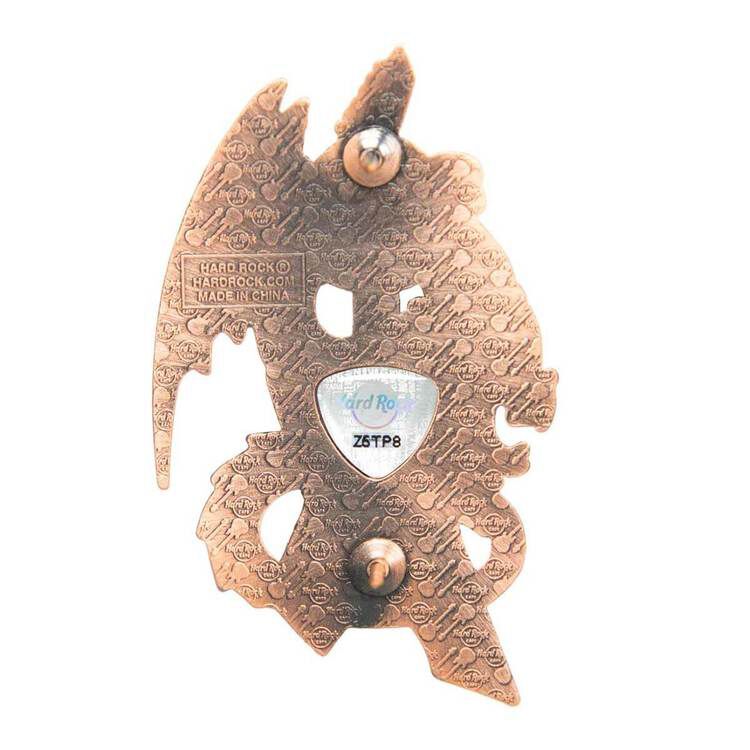 3D Dragon and Flag Guitar Pin | Online Rock Shop