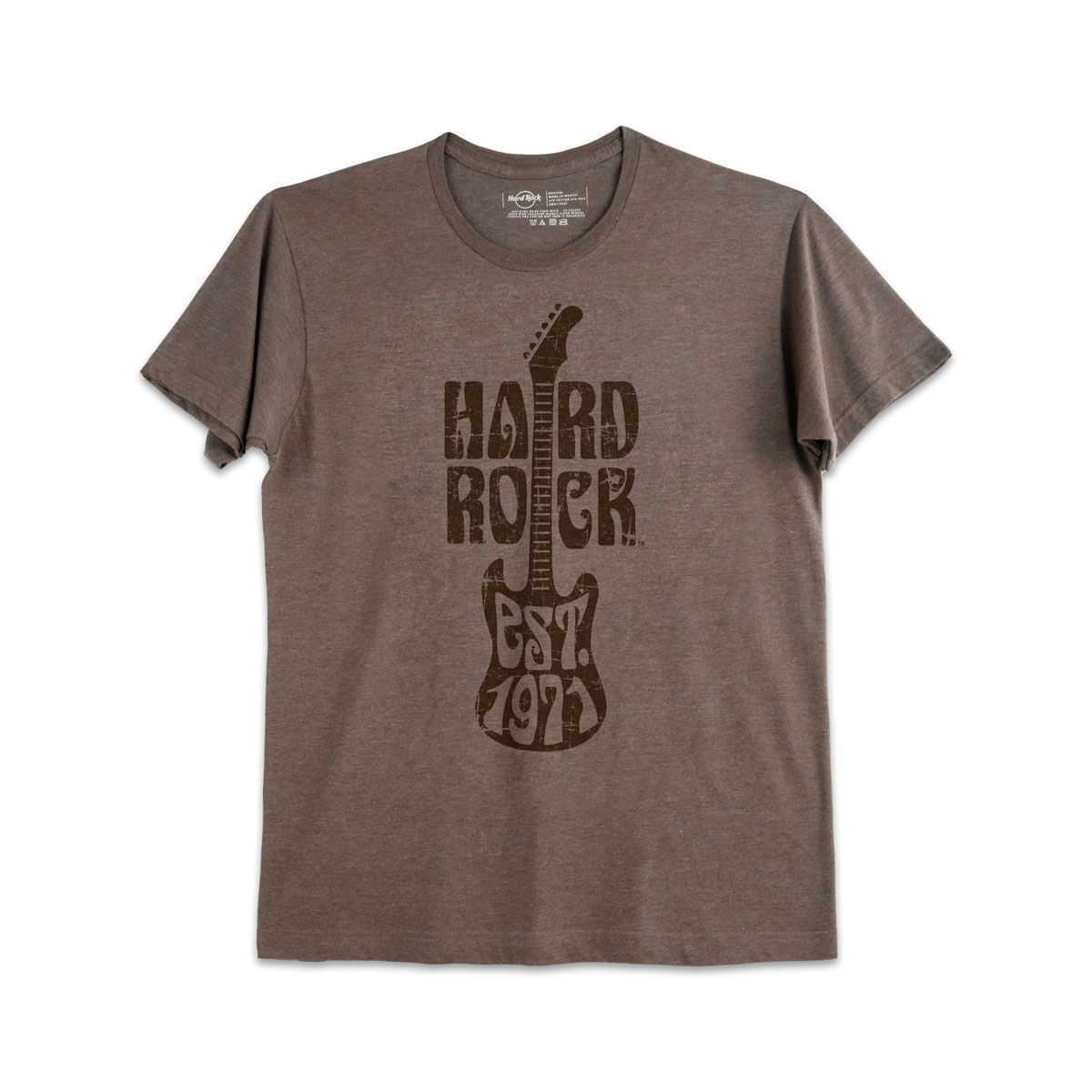 Hard Rock Adult Fit Festival Tee with Logo Guitar Est 1971