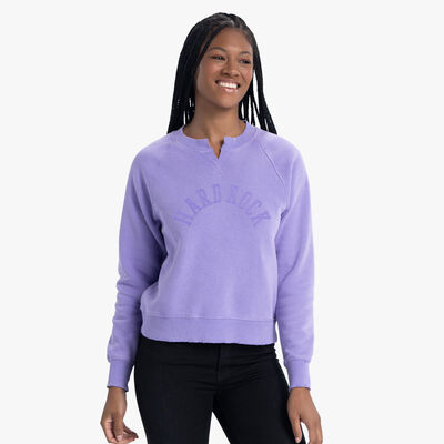 Cross Guitars Willow Washed Longsleeve Tee in Iris Purple Cross Guitars Willow Washed Longsleeve Tee in Iris Purple