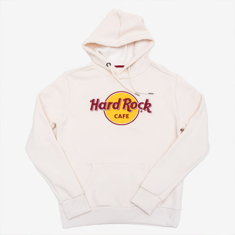 Hard Rock Elevated Classic Cream Raised Embroidery Logo Hoodie image number 2