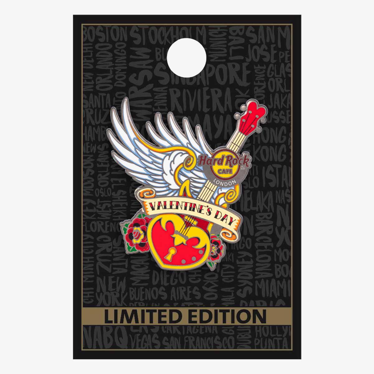 Valentine's Day Winged Heart Guitar Pin | Online Rock Shop