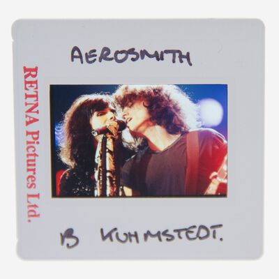 Aerosmith Original 35MM Photograph in Boxed Acrylic Case