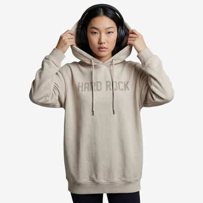 Comfy Fleece Pullover Hoodie in Beige