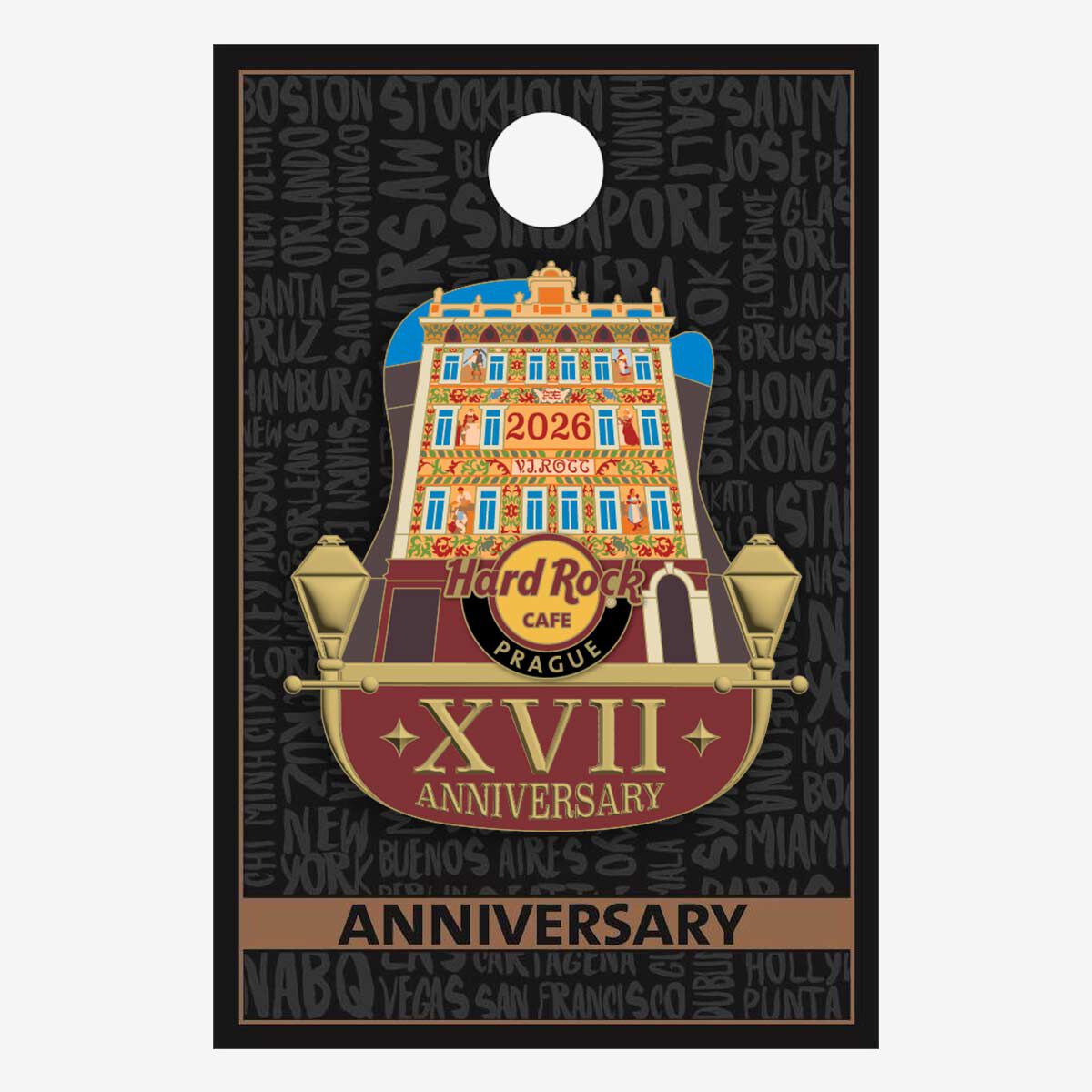 Hard Rock Cafe Prague 17th Anniversary 2026 Limited Edition Pin