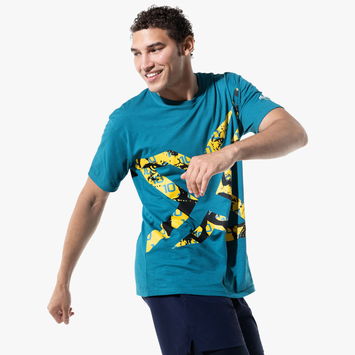 Celebrate Greatness with Messi x Hard Rock Teal Adult Fit T-Shirt