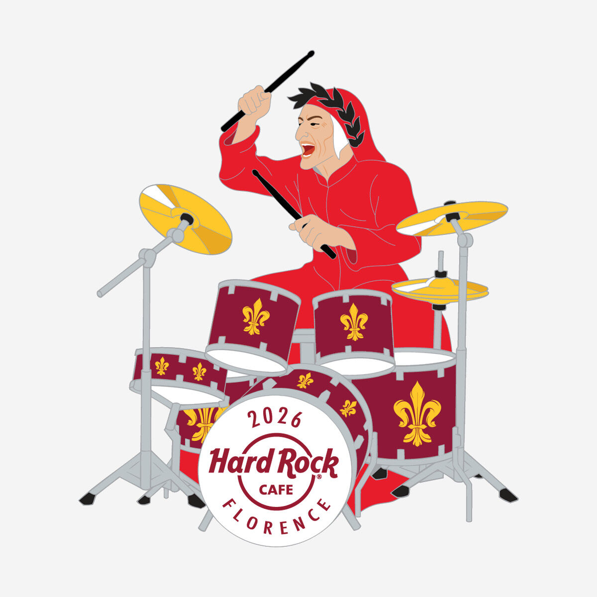 Hard Rock Florence Dante Drummer 2026 Collectible Pin | Online