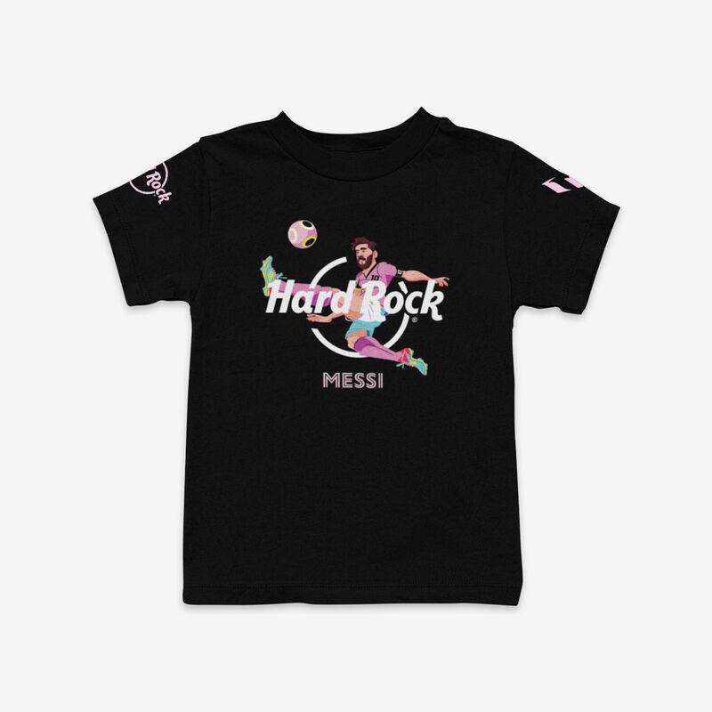 Messi x Hard Rock Kids Tee in Black image number 3