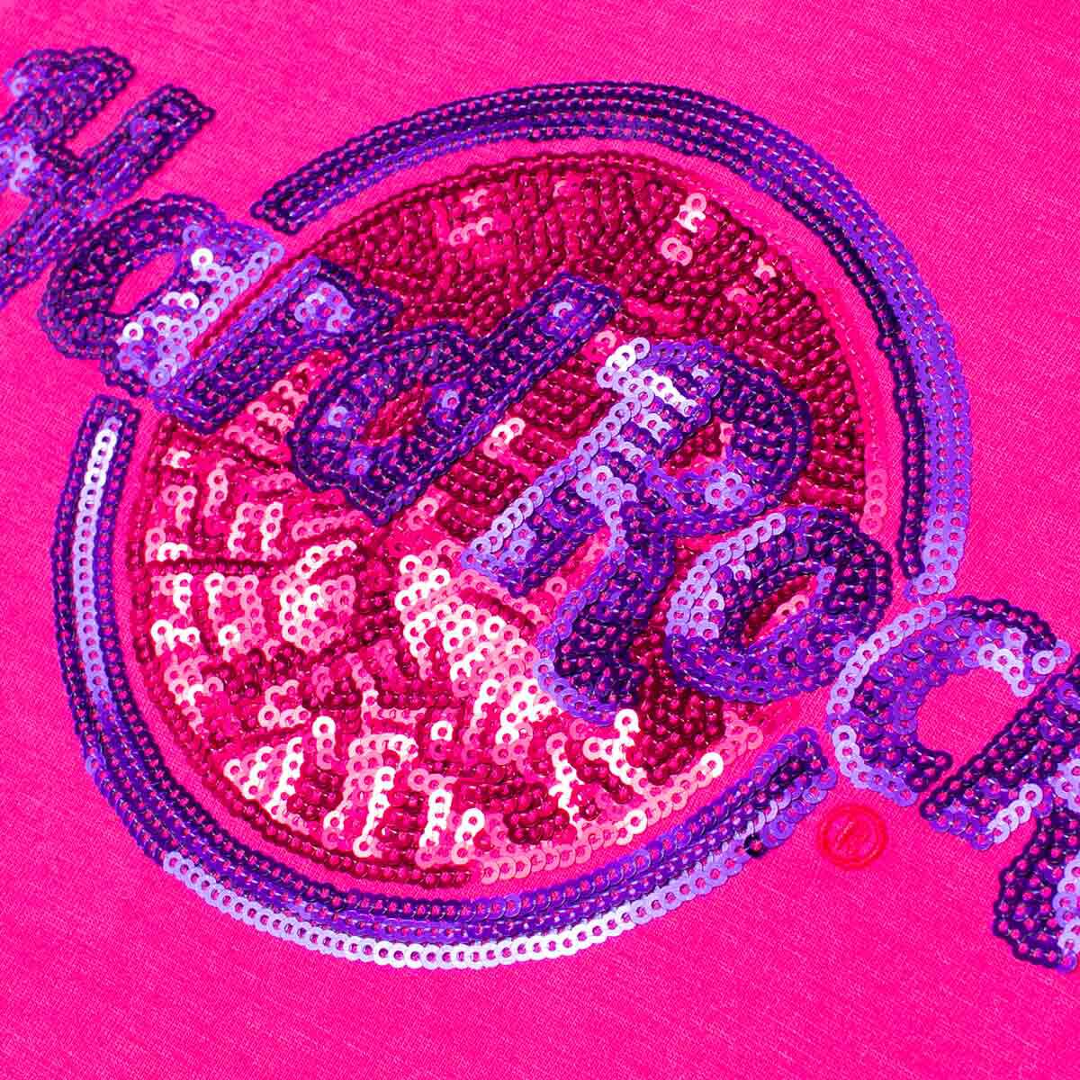 Hard Rock Sequins Logo V-neck Shortsleeve T-Shirt | Online