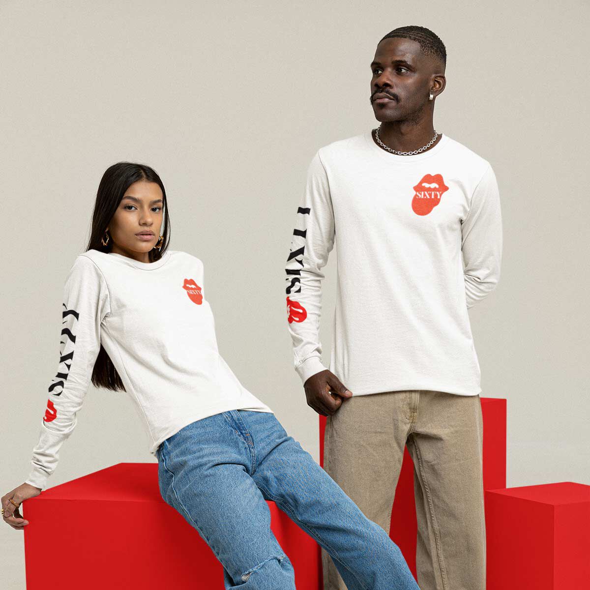 Rolling Stones Longsleeve T-Shirt in White | Online Rock Shop