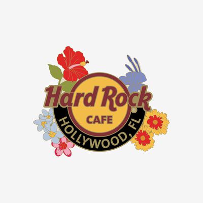 Limited Edition Hollywood, FL Floral Logo Pin