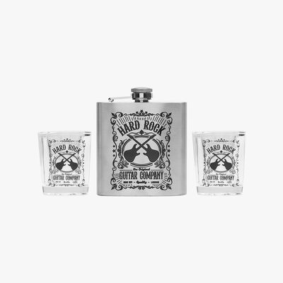 Guitar Company Novelty Flask & Glass Set Guitar Company Novelty Flask & Glass Set