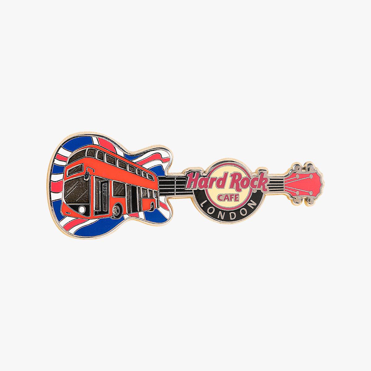 London Guitar Red Bus Pin