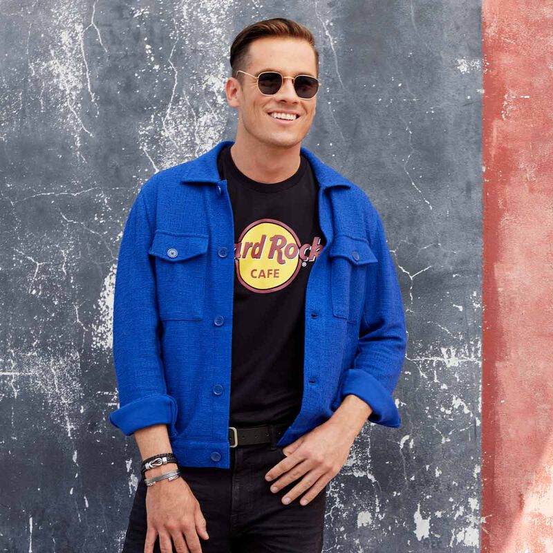 Men's Black Classic Logo Tee image number 4