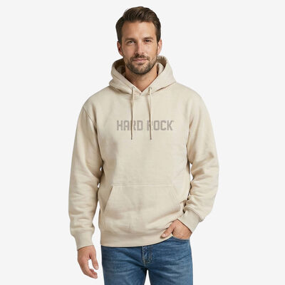 Comfy Fleece Pullover Hoodie in Beige