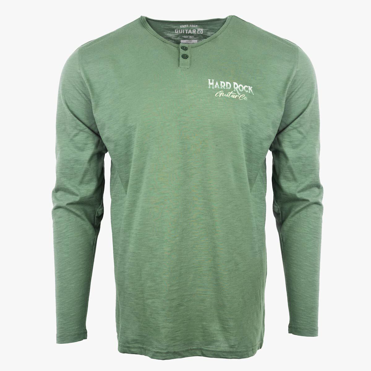 Guitar Company Hybrid Henley Longsleeve Tee in Military