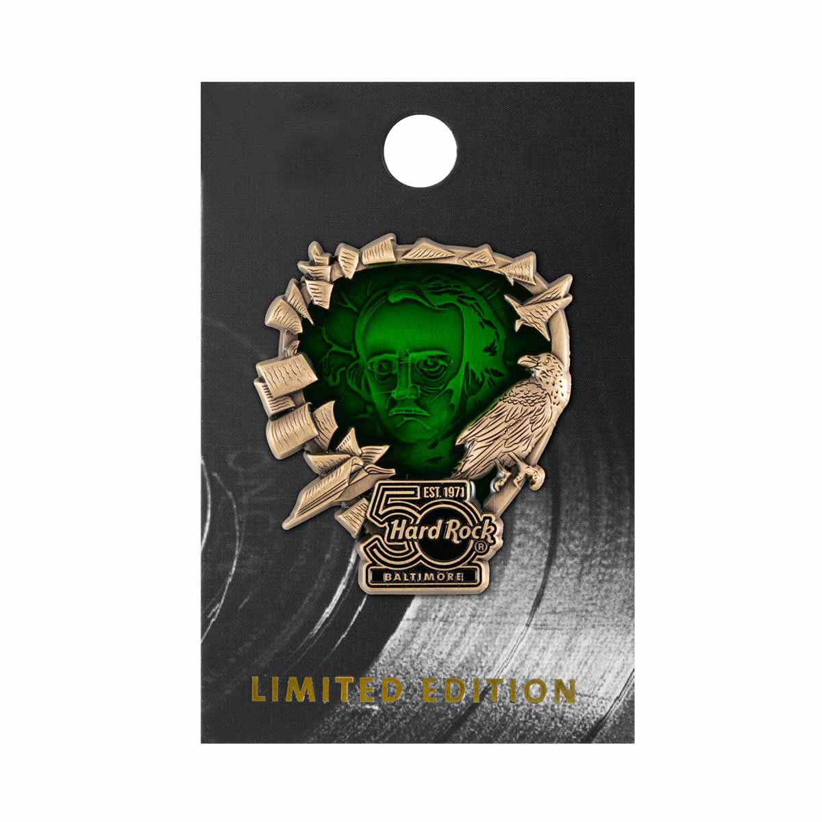50th Anniversary Core Baltimore 3D Poe Pick Pin | Online Rock Shop