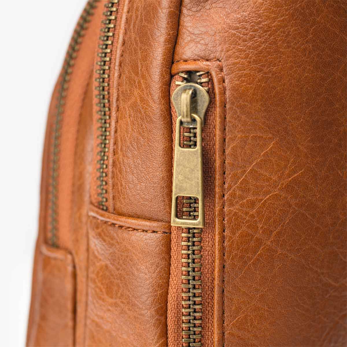 Guitar Strap Crossbody Sling Bag in Cognac Online Rock Shop