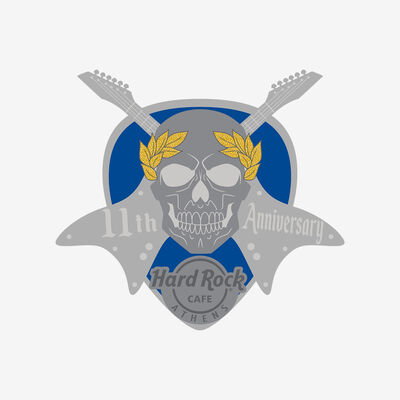 Athens 11th Anniversary Skull Pin