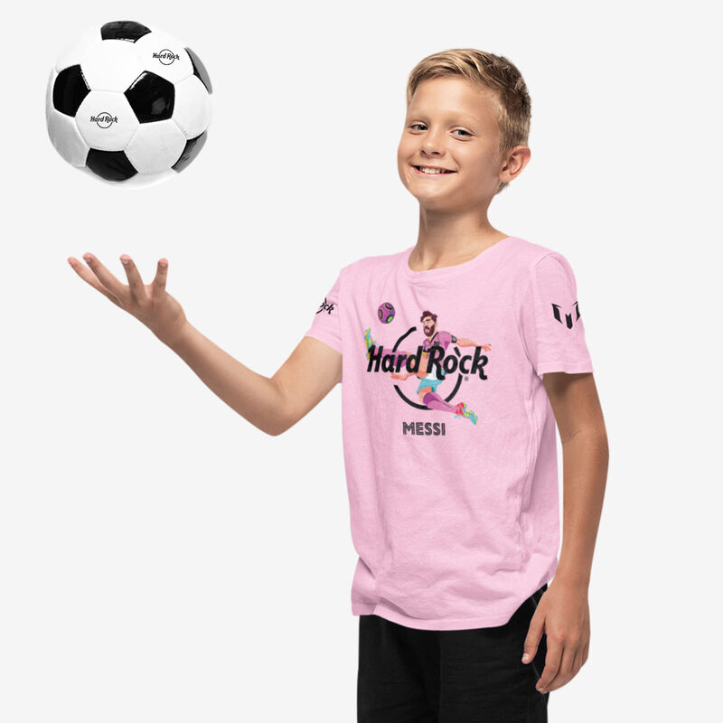 Messi x Hard Rock Kids Tee in Pink image number 2