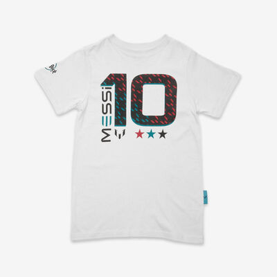 Youth Fit Messi x Hard Rock 10 Tee in Silver Youth Fit Messi x Hard Rock 10 Tee in Silver