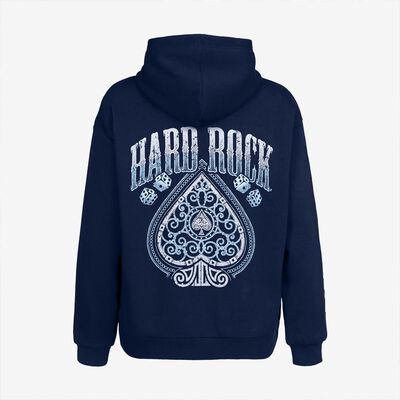 Casino Spade Navy Zip Hoodie Casino Spade Navy Zip Hoodie