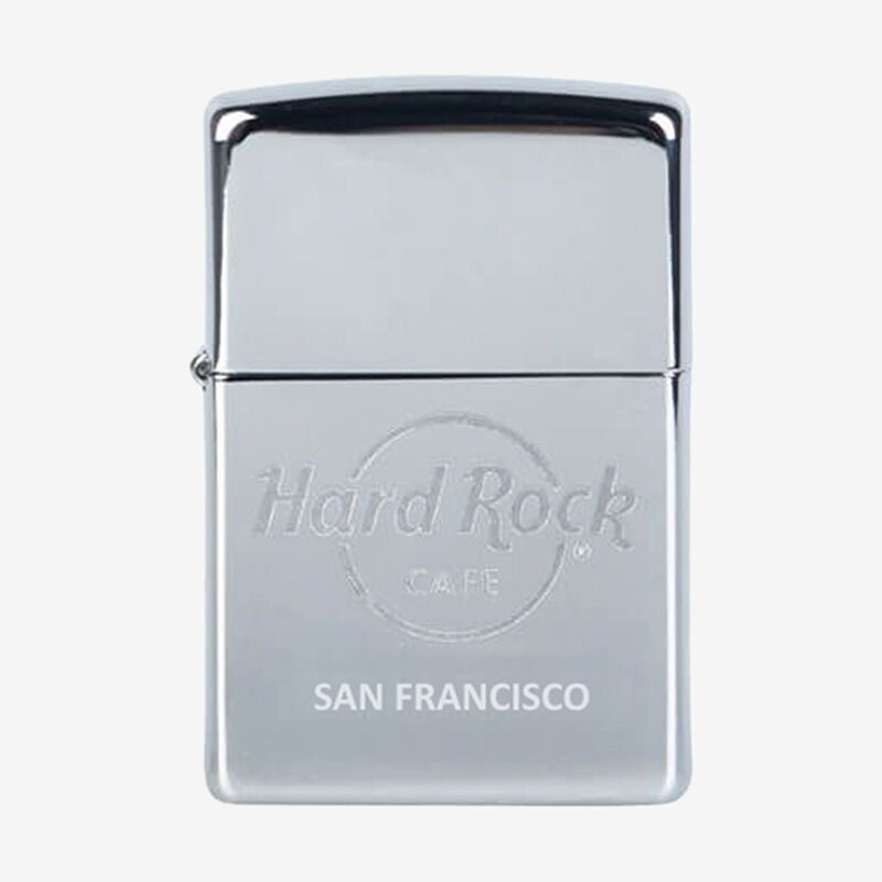Zippo Chrome Etched Logo Lighter