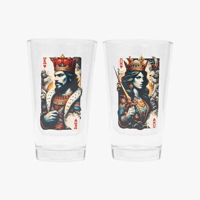 King & Queen of Hearts Pint Set King & Queen of Hearts Pint Set