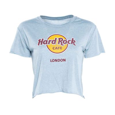 Women's Ice Blue Logo Crop Tee