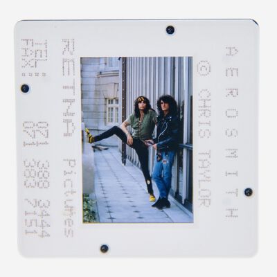 Aerosmith Original 35MM Photograph in Boxed Acrylic Case