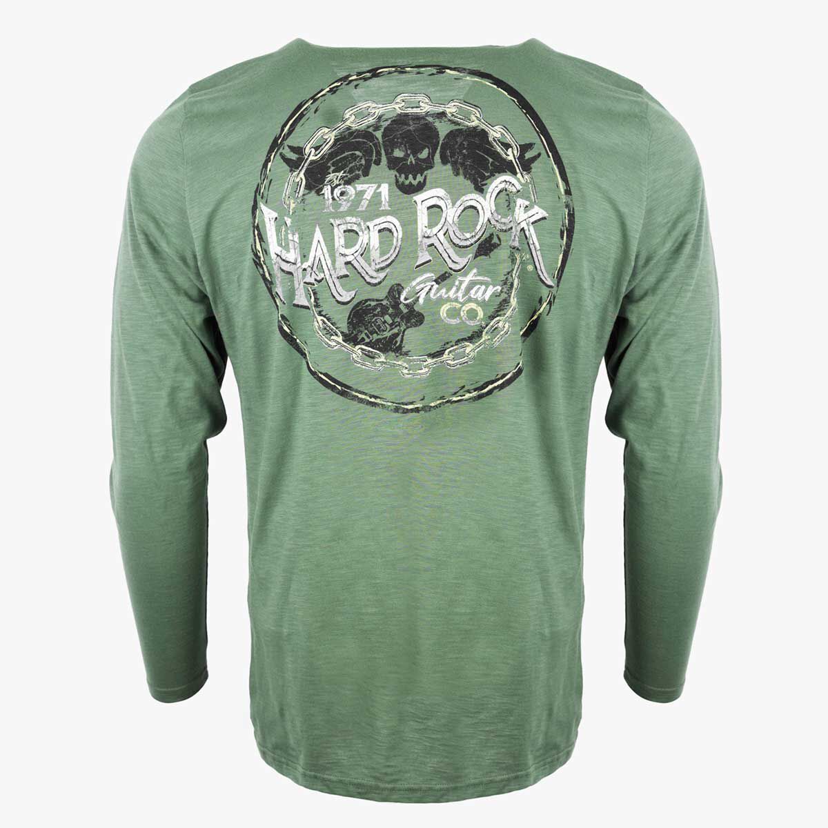 Guitar Company Hybrid Henley Longsleeve Tee in Military