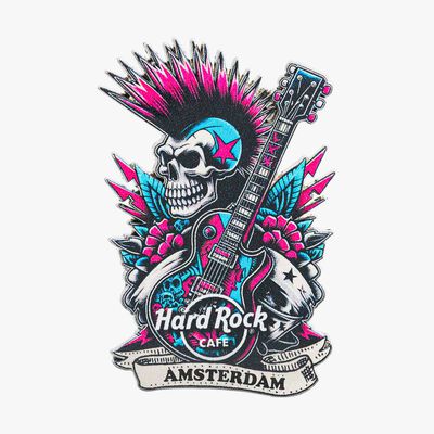 Mohawk Skull Guitar Pin