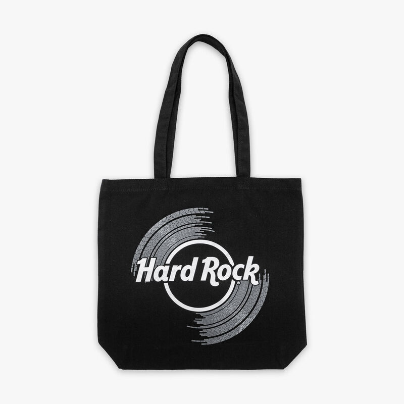 Vinyl Canvas Tote in Black | Online Rock Shop display picture 2