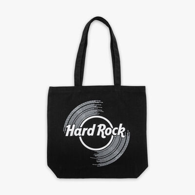 Vinyl Canvas Tote in Black Vinyl Canvas Tote in Black