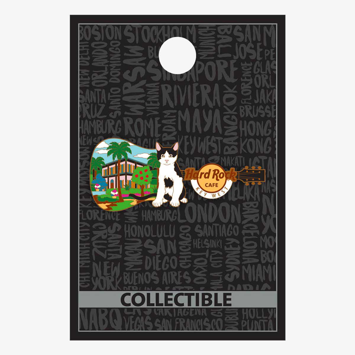 Key West Cat Guitar Pin | Online Rock Shop