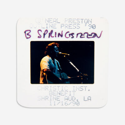 Bruce Springsteen Boxed Original Acrylic 35MM Photograph in Acrylic Case