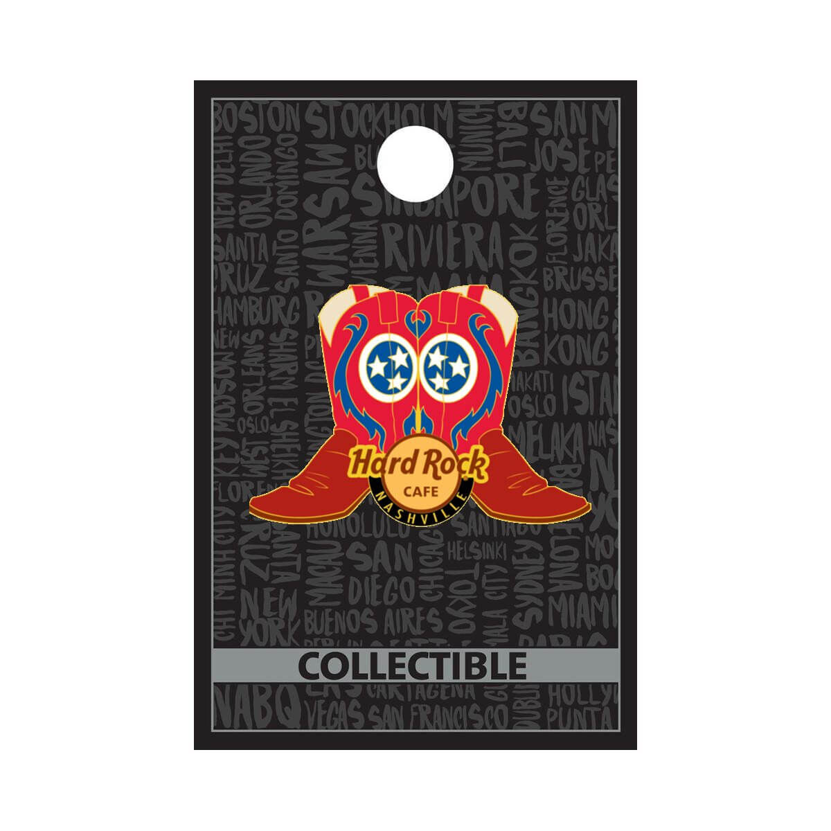Nashville Red Boots Pin | Online Rock Shop