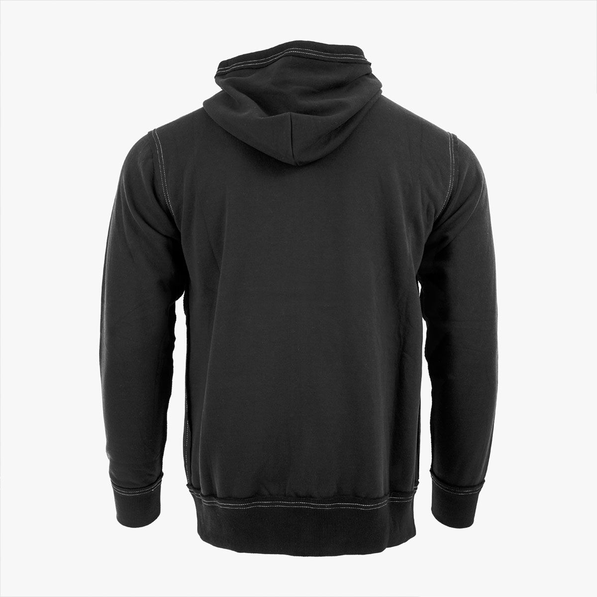 Adult Fit Logo Embroidery Zip Hoodie in Black