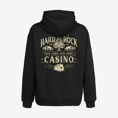 Adult Fit Casino Full Zip Hoodie in Black Adult Fit Casino Full Zip Hoodie in Black