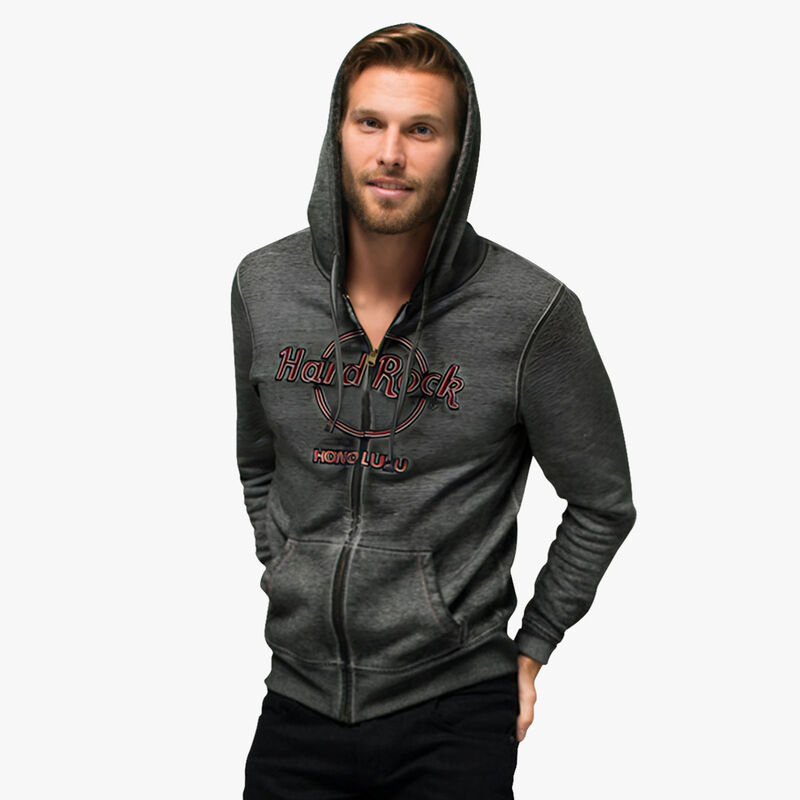 GEEKS ギークス STAMP HOODIE double ZIP UP Graffiti Zip-up Black / M